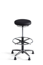 Lade das Bild in den Galerie-Viewer, AKROBAT Drehhocker HIGH, Stehhilfe hoch mit Fußring PU / Kunstleder / Stoff