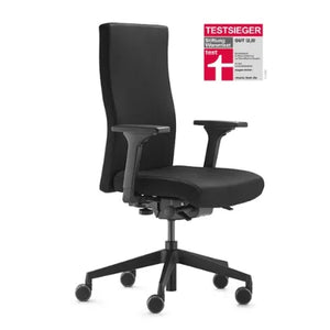 T!O Trendoffice Bürodrehstuhl to-strike comfort pro SK 9248 schwarz mit Armlehnen  | Testsieger