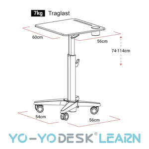 Yo-Yo DESK LEARN Steh-Sitz-Tisch, Hubtisch für Schüler, Schulen oder Beistellarbeitstisch