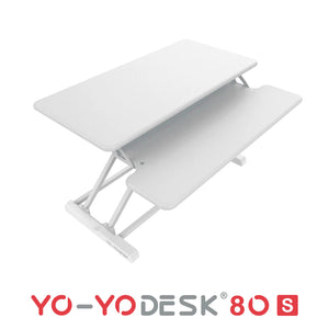 Yo-Yo DESK 80-S [Slim] | Höhenverstellbarer Schreibtisch Aufsatz | schlanke Steh-Sitz Lösung | Für alle Arbeitsplätze geeignet